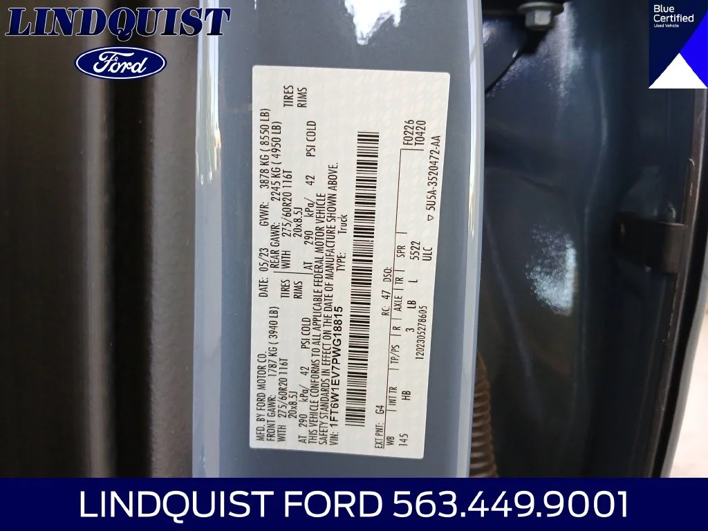 Certified Used 2023 Azure Gray Metallic Ford Lariat image 22