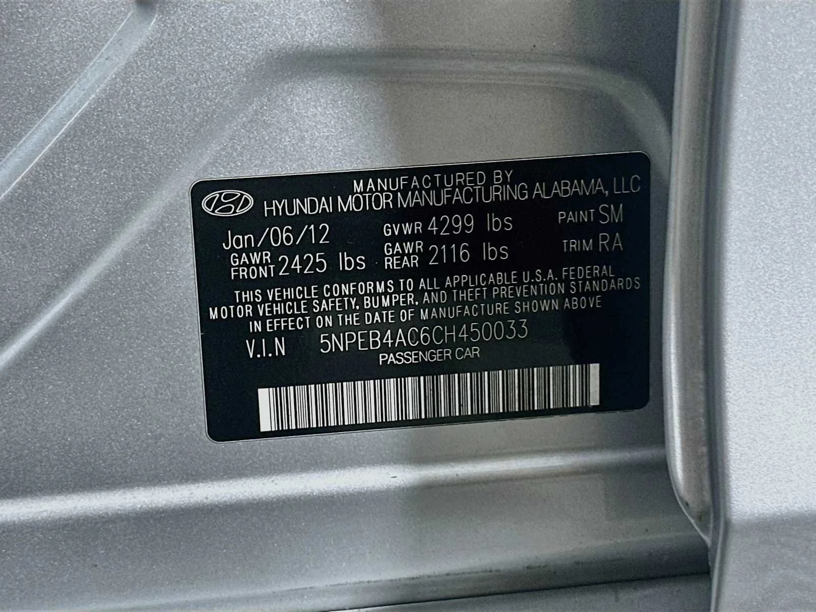 Used 2012 Radiant Silver Hyundai GLS PZEV image 27