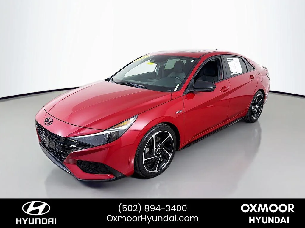 Used 2021 Scarlet Red Pearl Hyundai N Line image 3