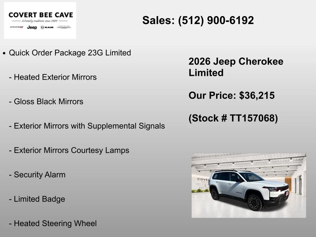 New 2026 White Jeep Limited image 13