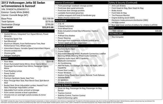 2013 Volkswagen Jetta SE