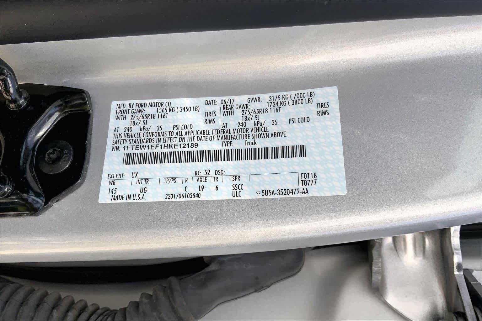 Used 2017 Ingot Silver Metallic Ford XLT image 33