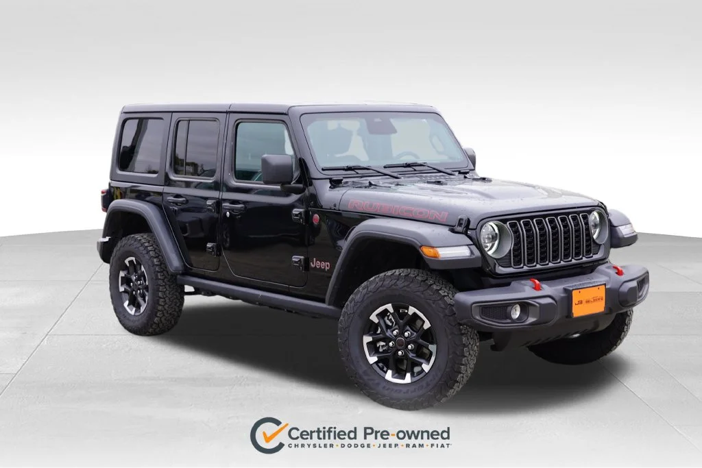Certified Used 2025 Black Jeep Rubicon image 1