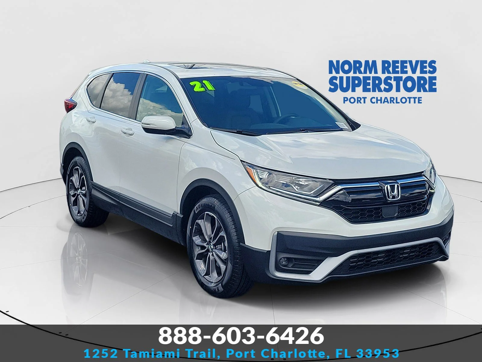 Certified Used 2021 Platinum White Pearl Honda EX image 37