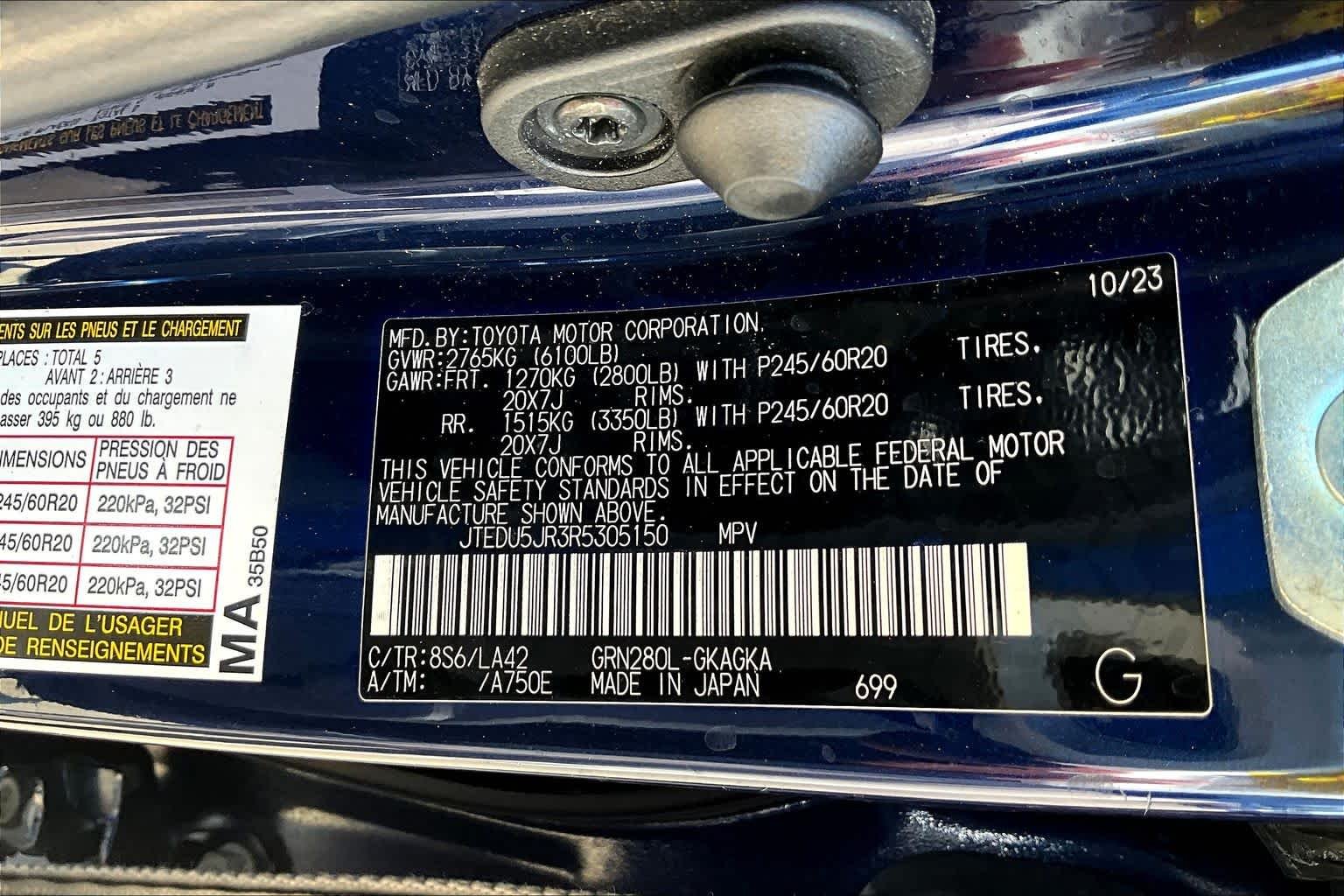Used 2024 Nautical Blue Metallic Toyota Limited image 35