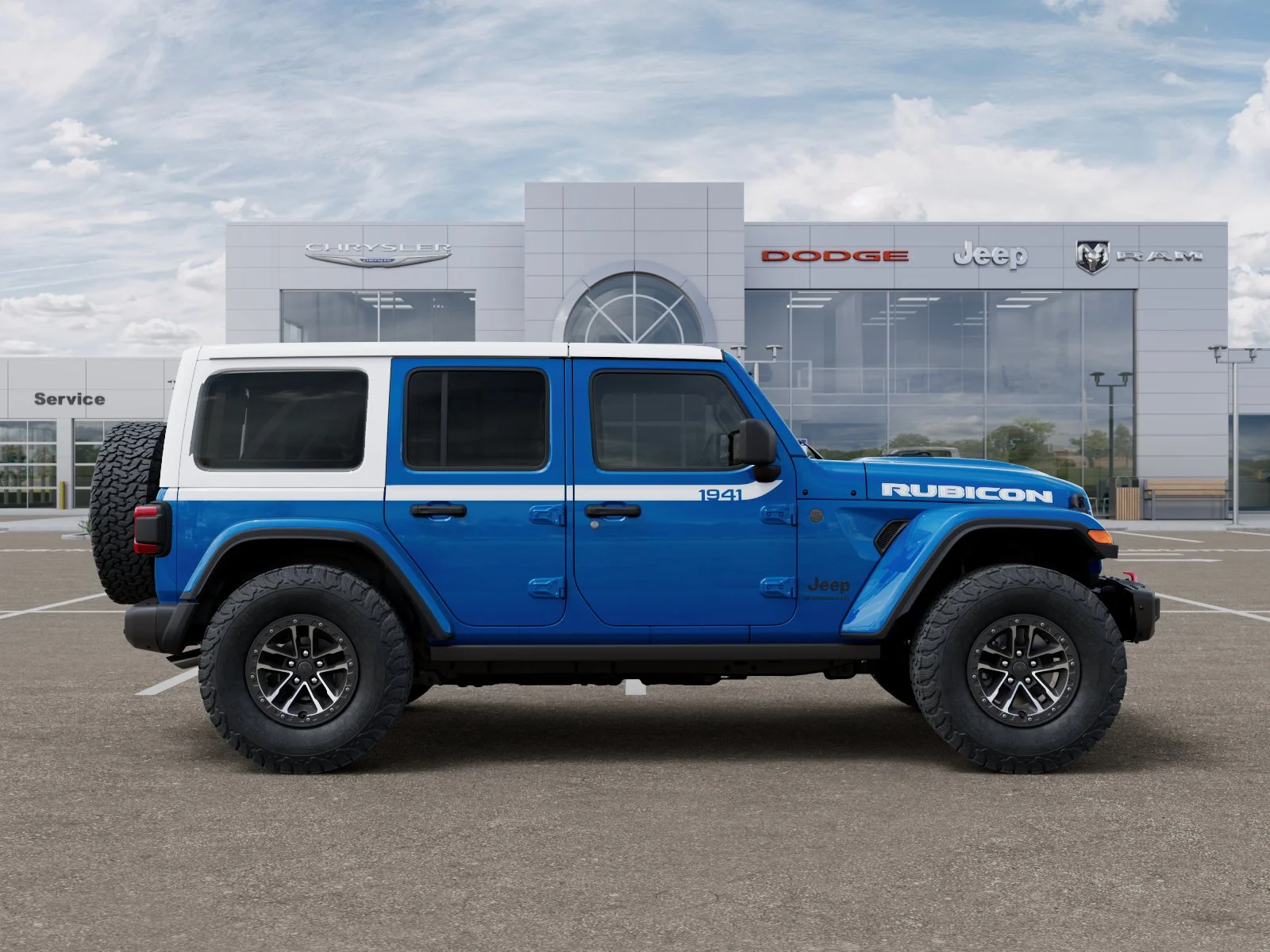 New 2026 Hydro Blue Pearl-Coat Exterior Paint Jeep Rubicon image 47