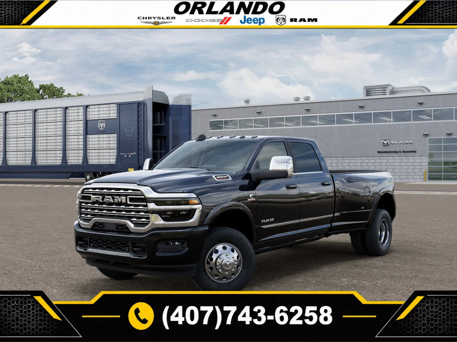 New 2026 Diamond Black Crystal Pearlcoat Ram Limited image 1