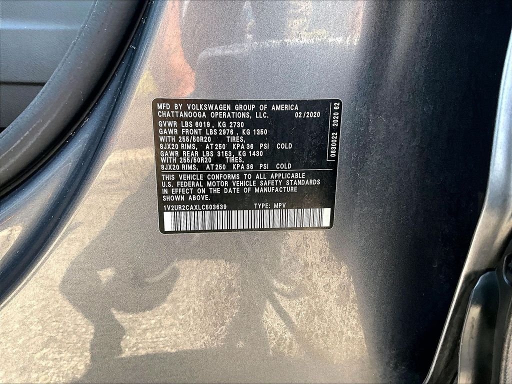 Used 2020 Gray Volkswagen 3.6L V6 SE image 35