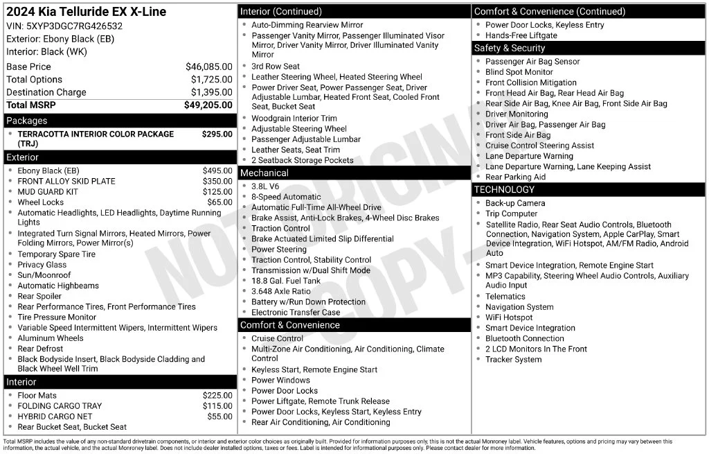 Used 2024 Black Kia EX X-Line image 46