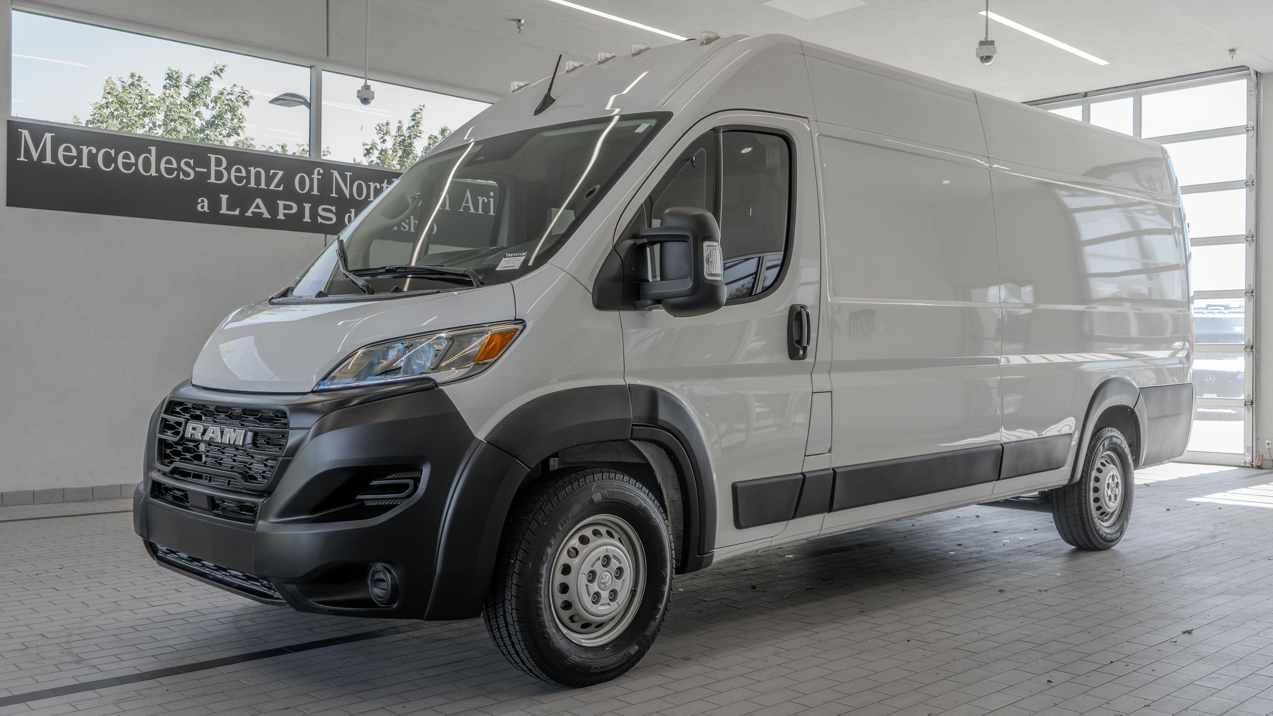Used 2024 Bright White Clearcoat Ram High Roof image 3
