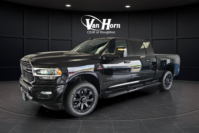Used 2024 Diamond Black Crystal Pearlcoat Ram Laramie image 3