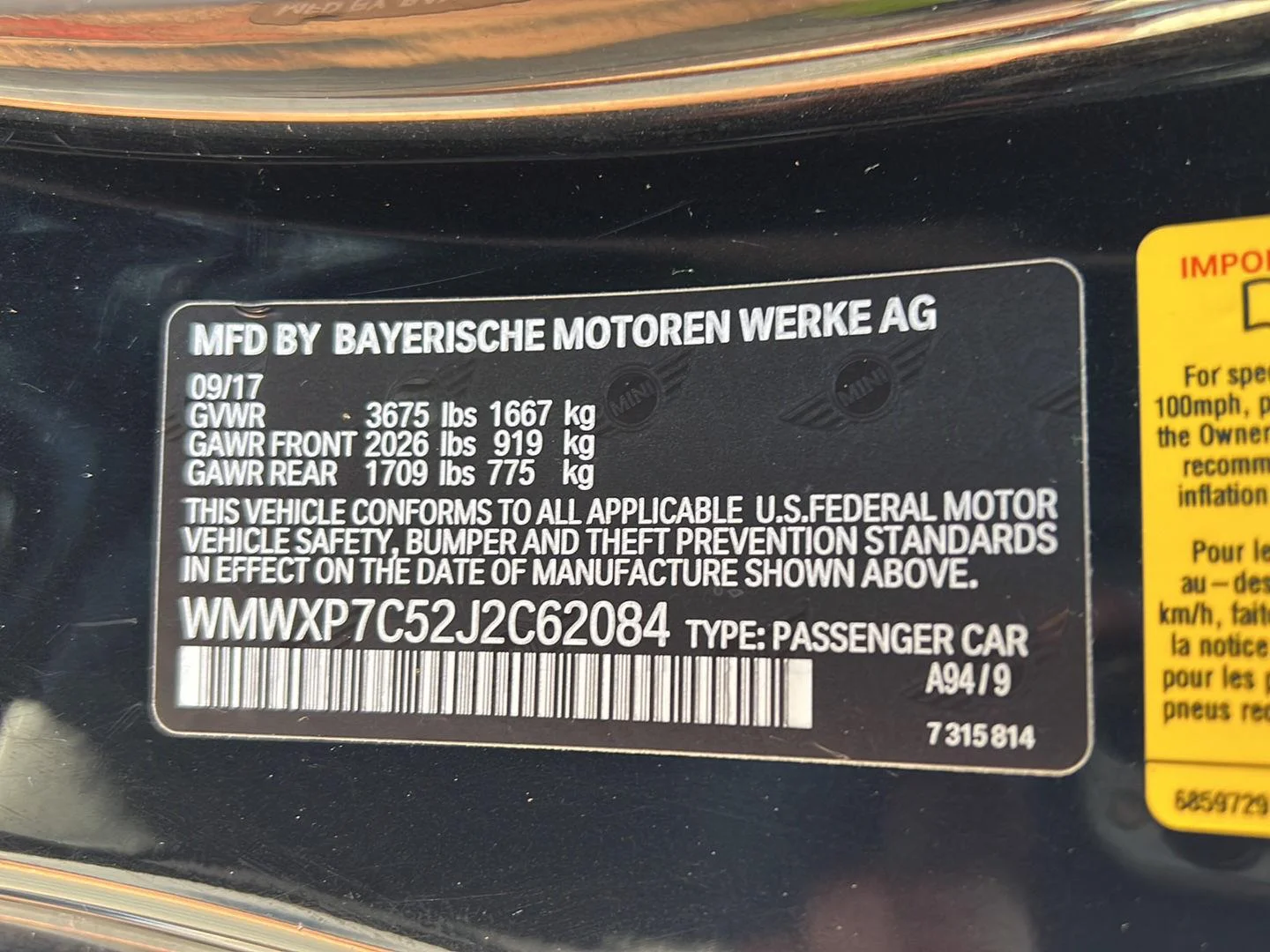 Used 2018 Midnight Black Metallic MINI Base image 10