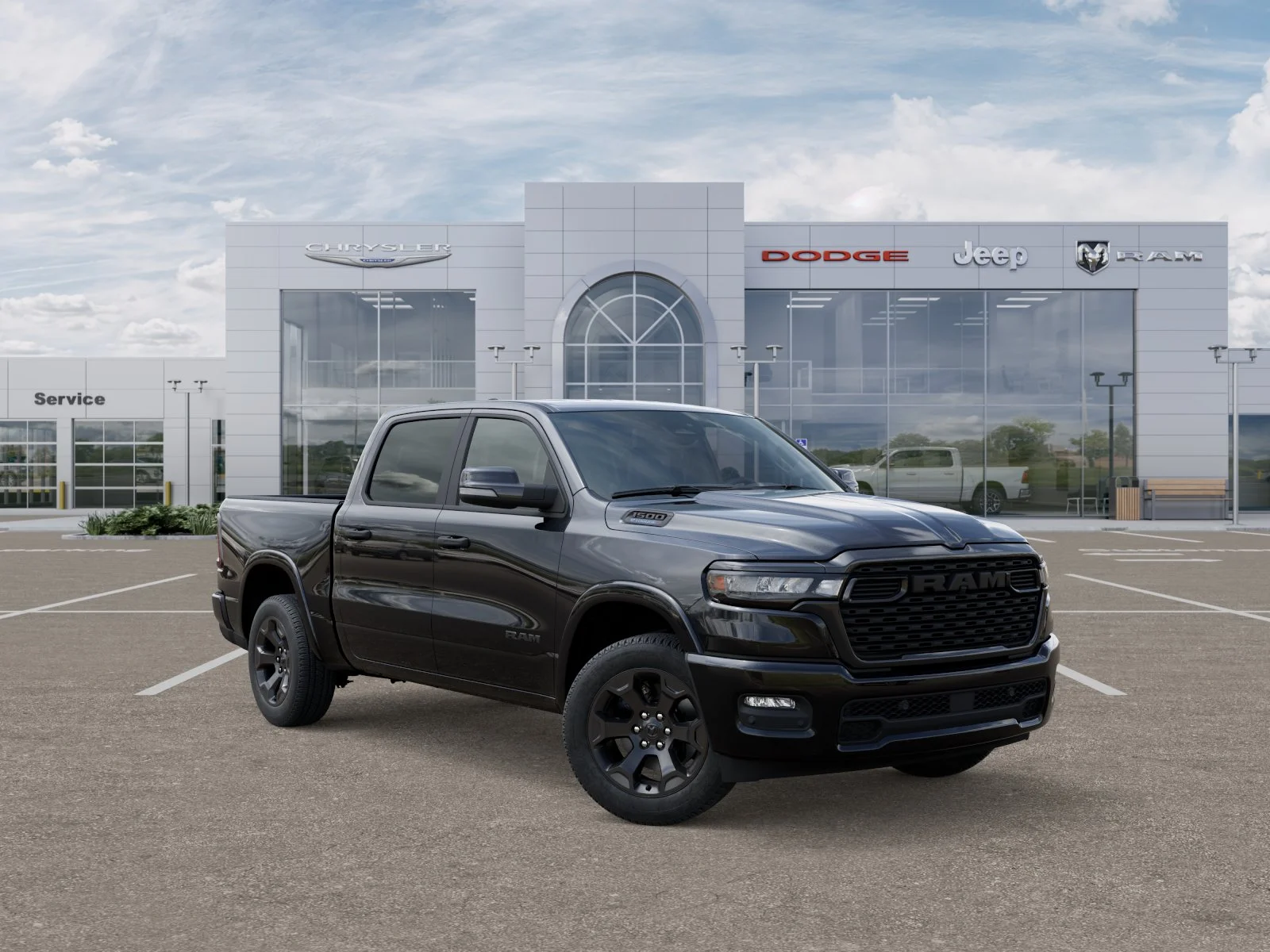 New 2025 Diamond Black Crystal Pearl-Coat Exterior Paint RAM BIG HORN image 5