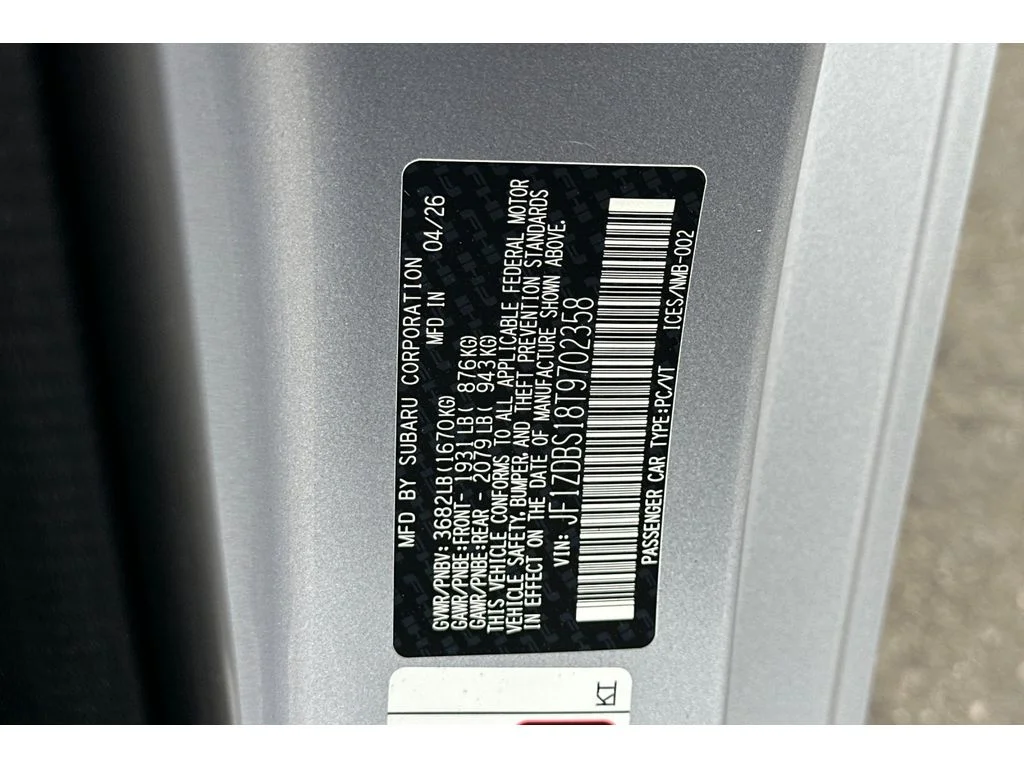 New 2026 ICE SILVER METALLIC Subaru tS image 25