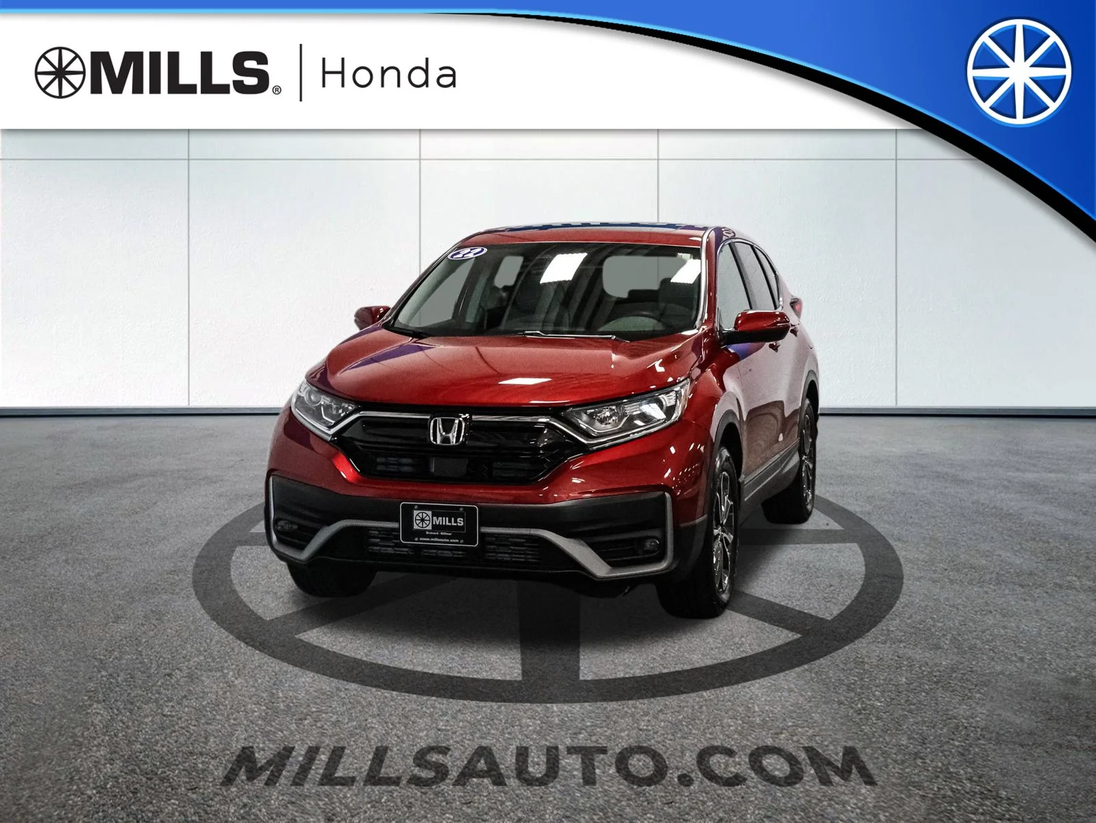 Certified Used 2022 Radiant Red Metallic Honda AWD EX image 1