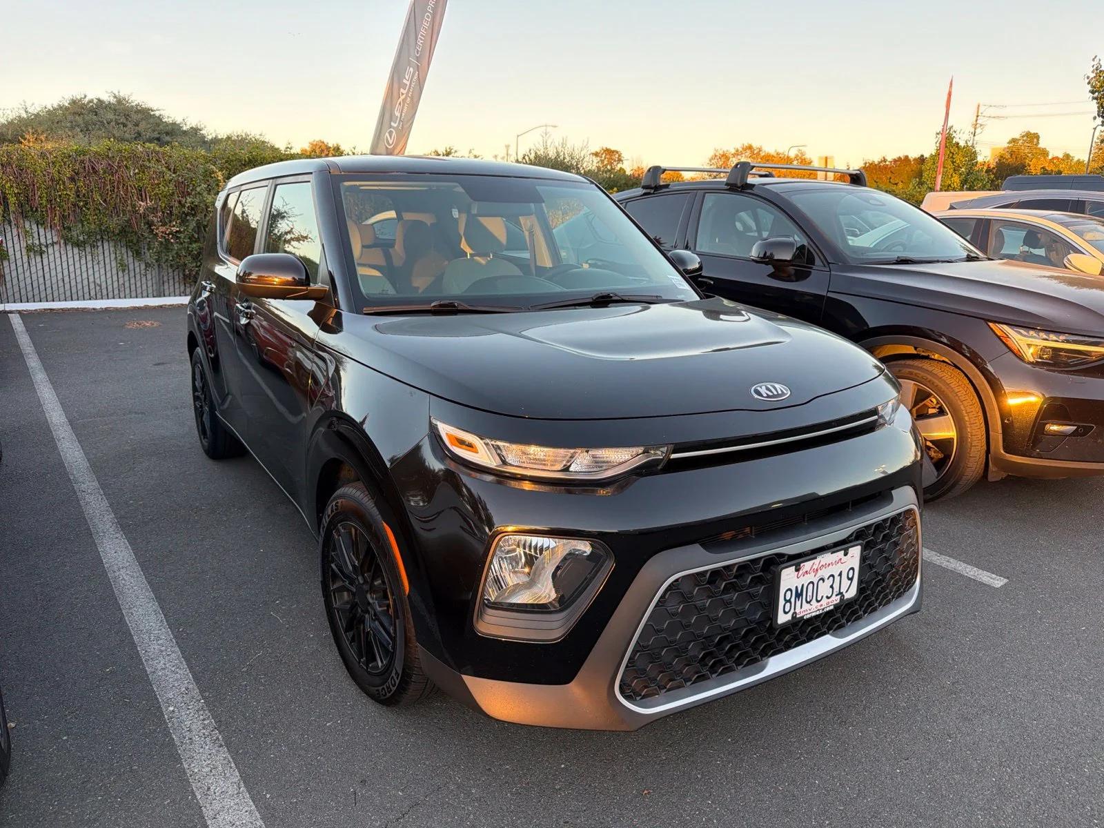 Used 2020 Cherry Black Kia LX image 2