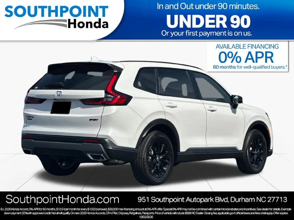 New 2027 Platinum White Pearl Honda Sport-L image 3