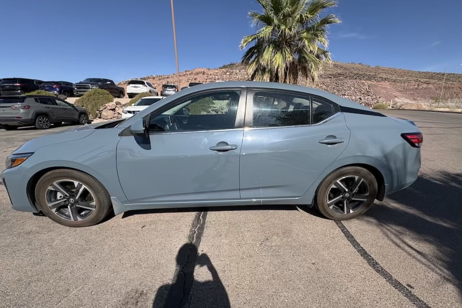 Used 2025 Atlantic Gray Metallic Nissan SV image 2