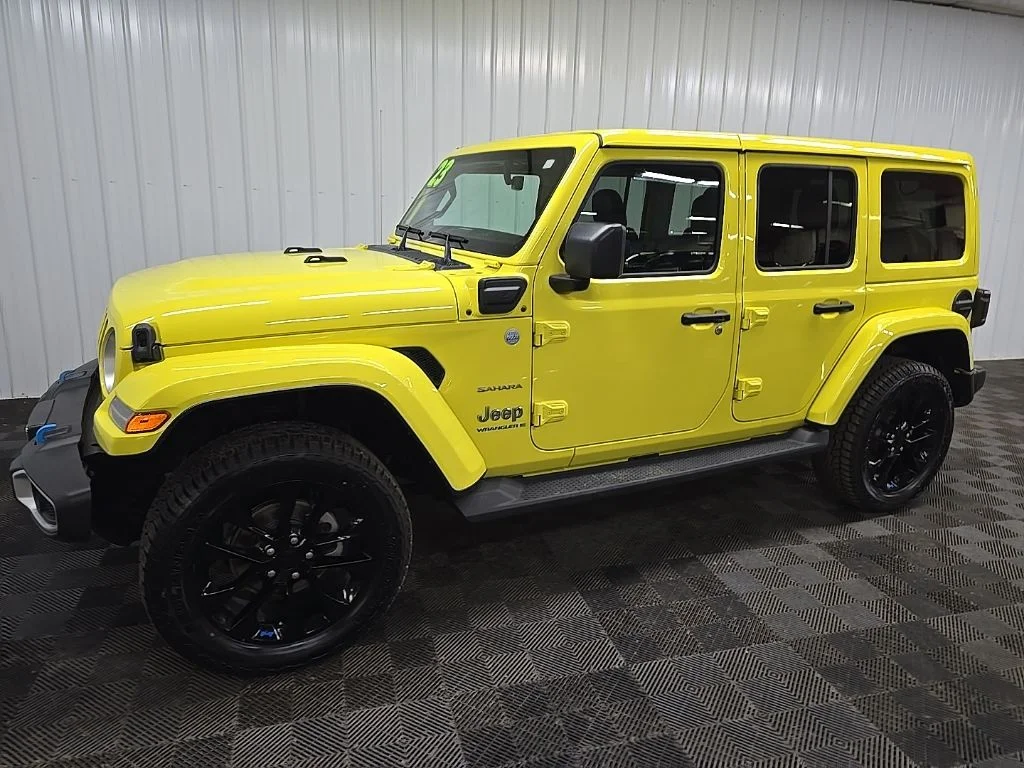 Used 2023 Yellow Jeep Sahara 4xe image 6