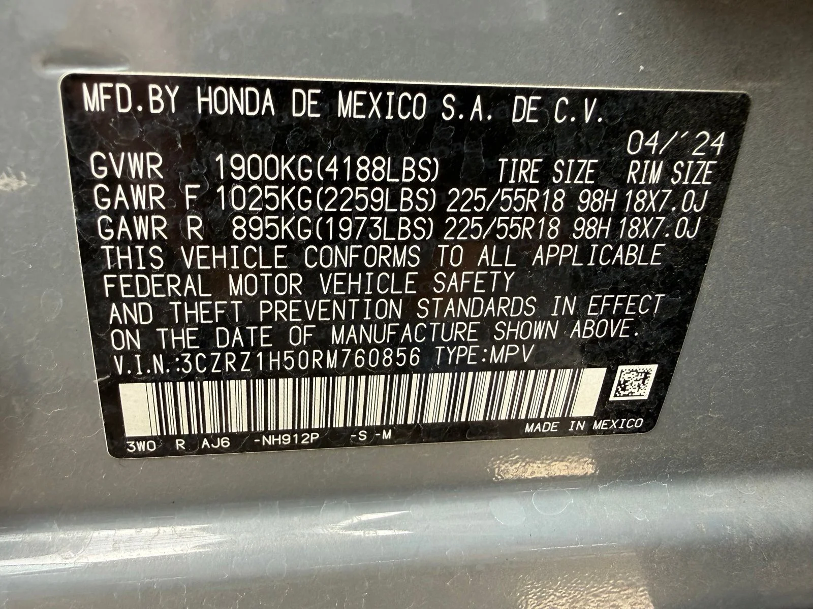 Used 2024 Urban Gray Pearl Honda 5DR 2WD SPORT image 45