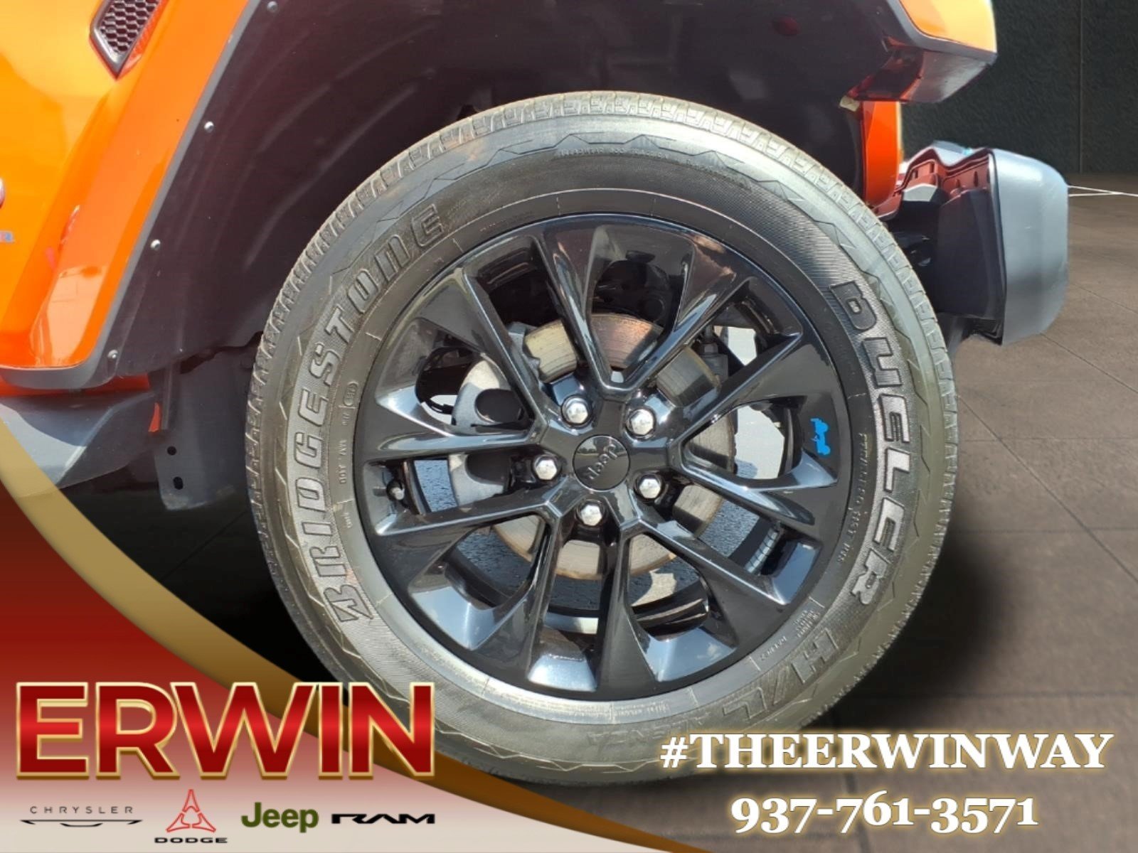 Used 2023 Orange Jeep Sahara 4xe image 9