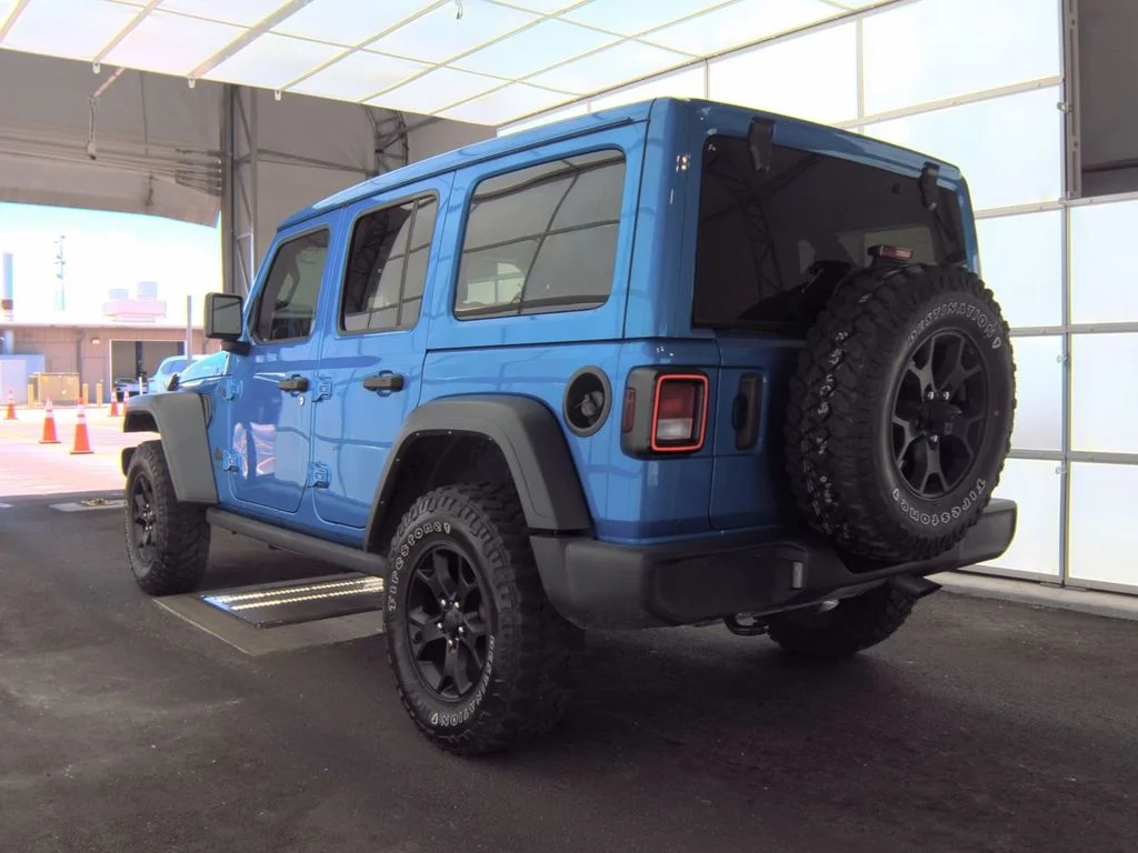 Used 2022 Blue Jeep Unlimited Willys image 4