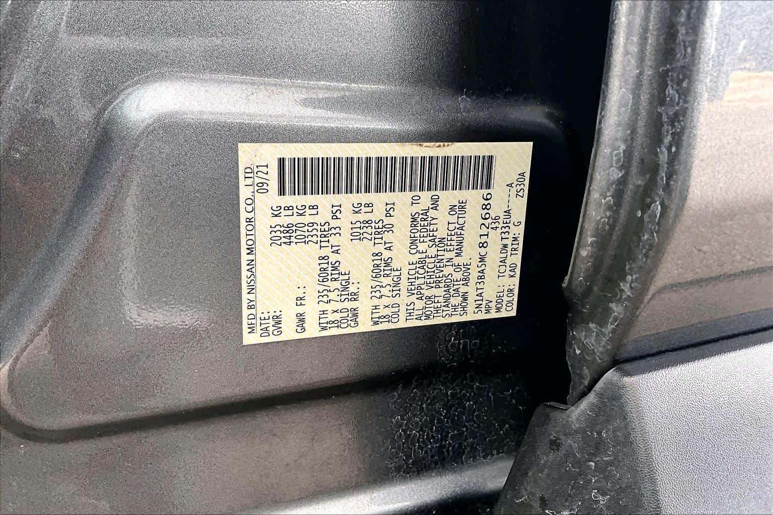 Used 2021 Gun Metallic Nissan SV image 33