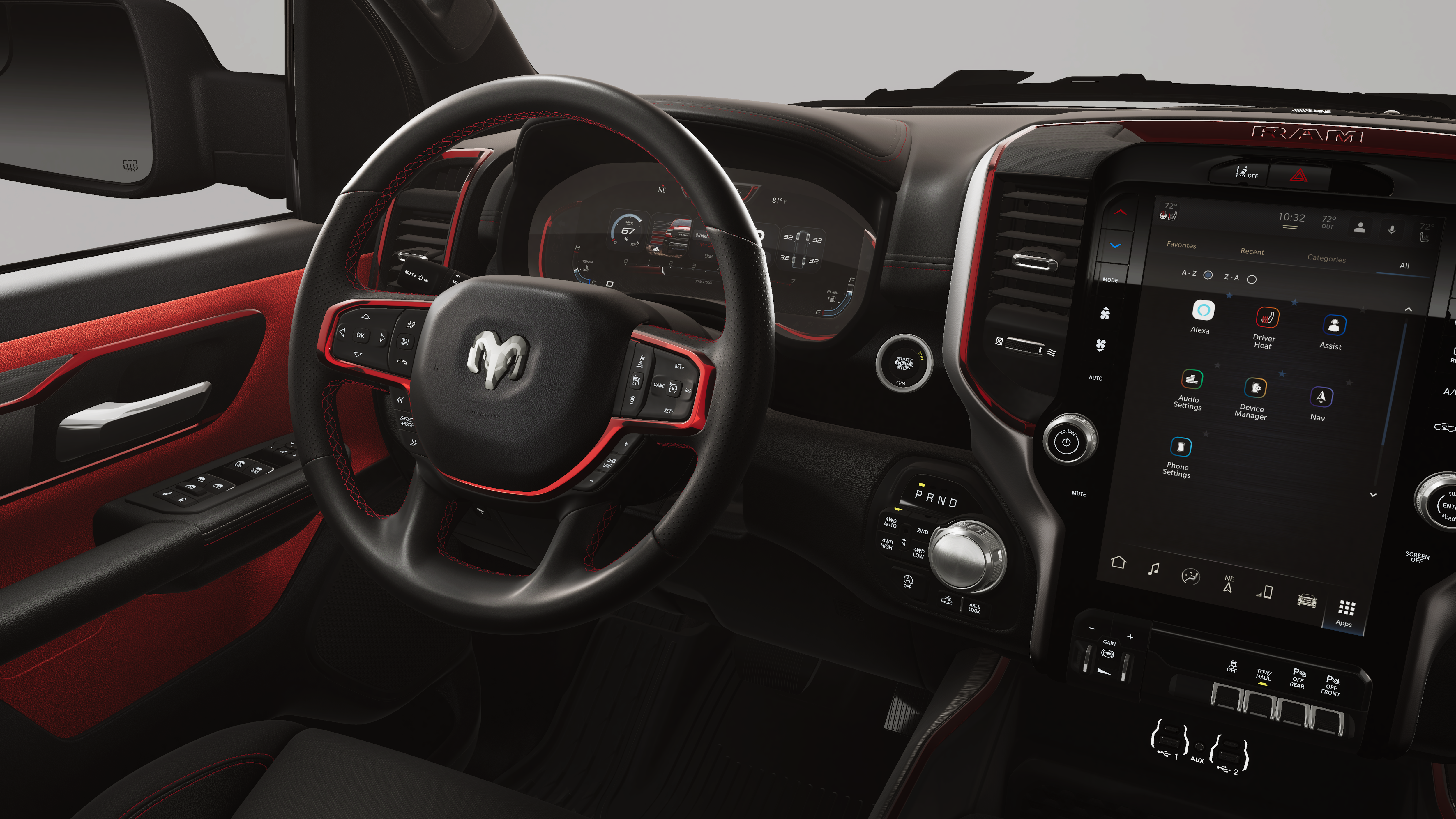 New 2026 Molten Red Pearl-Coat Exterior Paint RAM REBEL image 9