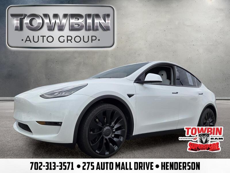 Used 2021 Pearl White Multi-Coat TESLA LONG RANGE AWD image 1
