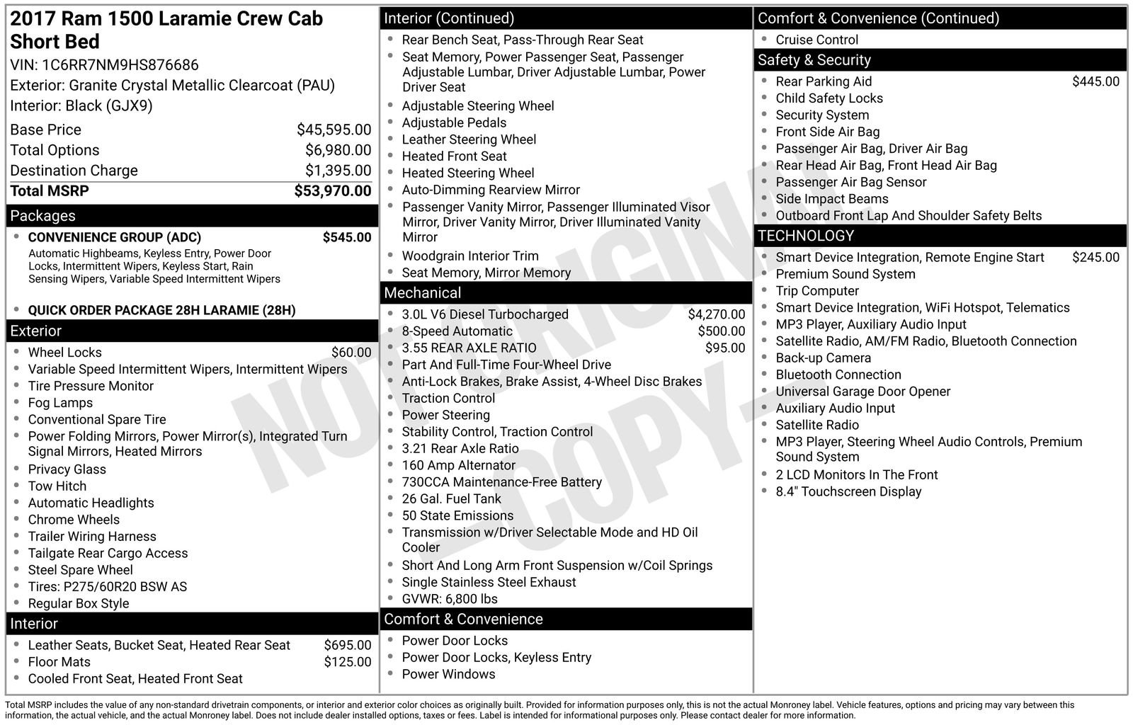 Used 2017 Gray Ram Laramie image 1