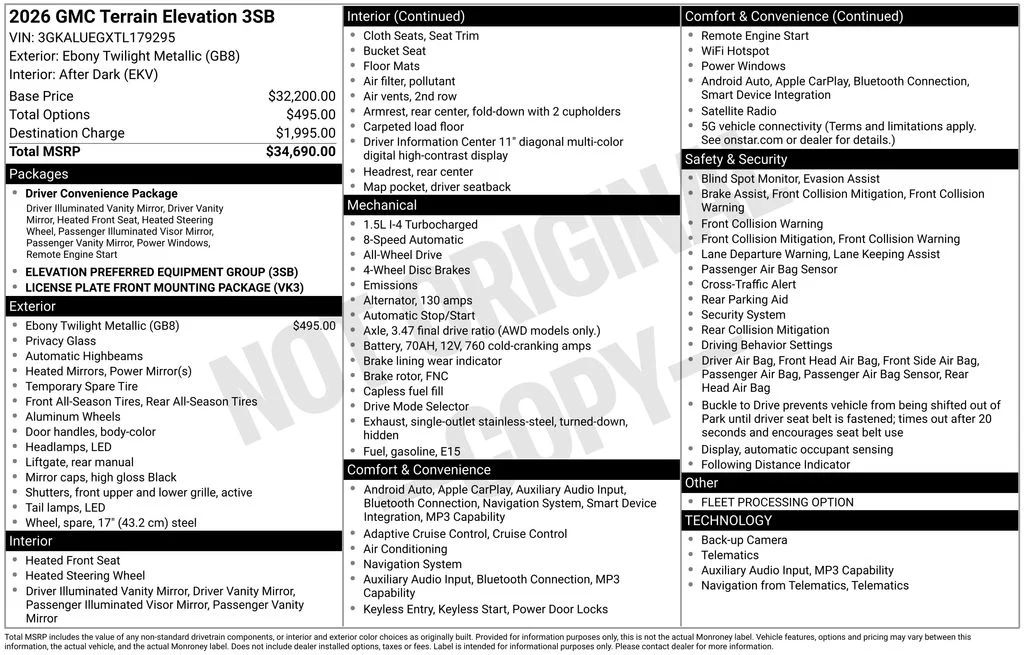 Used 2026 Black GMC Elevation image 6