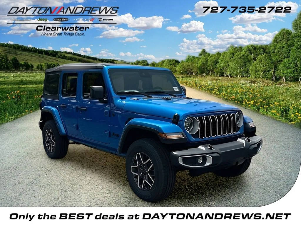 New 2025 Hydro Blue Pearl-Coat Exterior Paint Jeep Sahara image 1