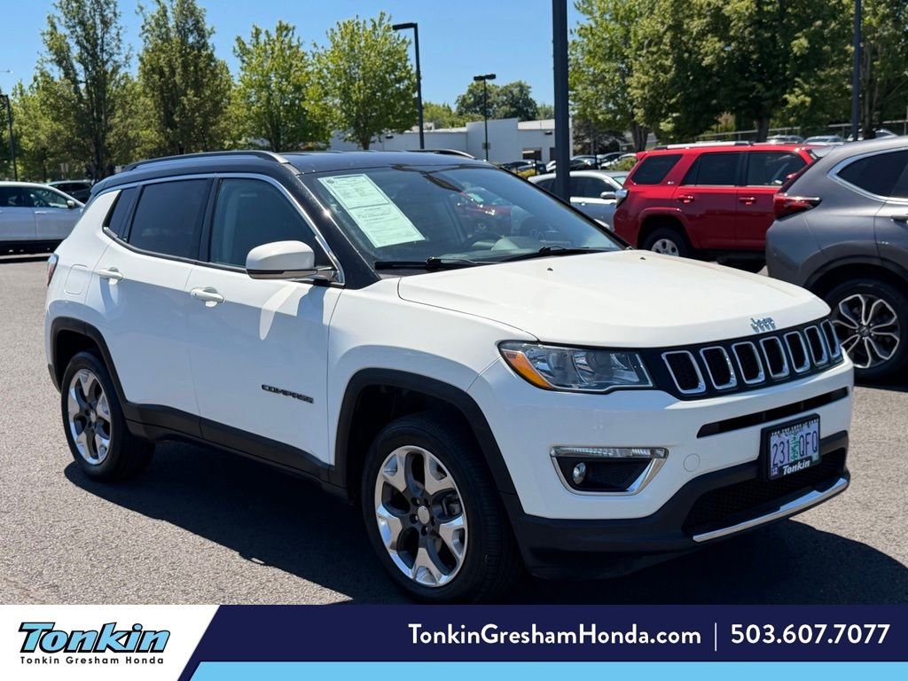 Used 2020 White Clearcoat Jeep Limited image 1
