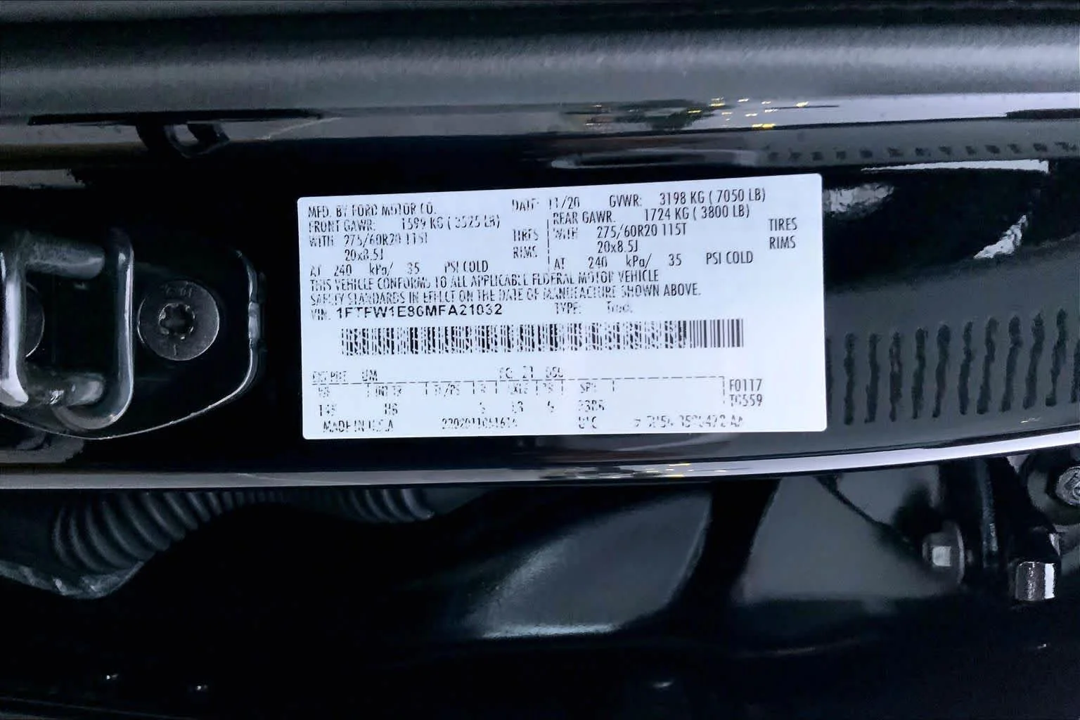Used 2021 Agate Black Ford LARIAT image 29