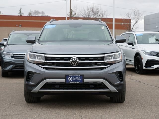 Certified 2023 Volkswagen Atlas SE w/Tech with VIN 1V2HR2CA9PC550569 for sale in Inver Grove Heights, Minnesota