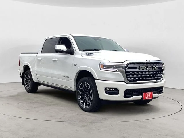 New 2026 Ivory White Tri-Coat Pearlcoat Ram LIMITED LONGHORN CREW CAB 4X4 5
