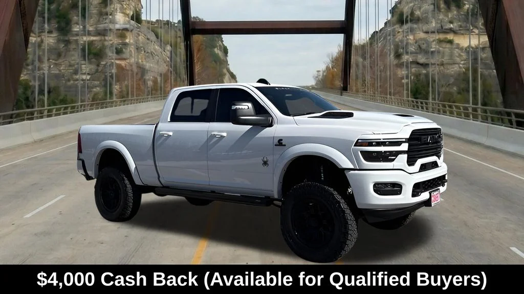 New 2026 Bright White Clear-Coat Exterior Paint RAM Laramie image 13