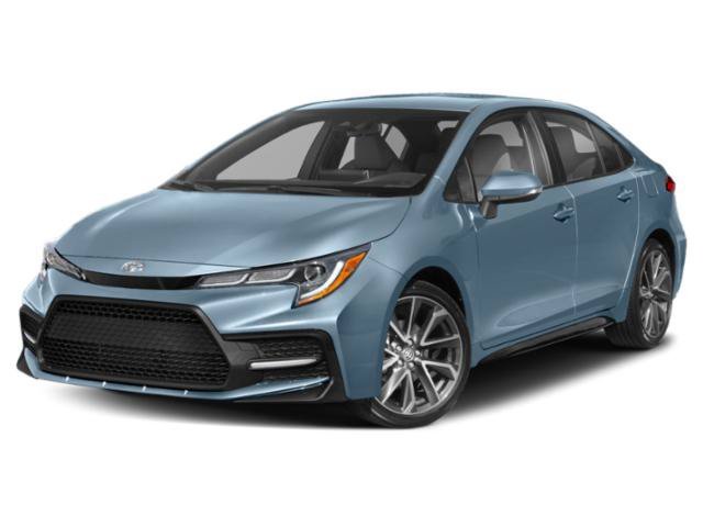 Used 2021 Super White w/Black Sand Pearl Roof Toyota SE image 1