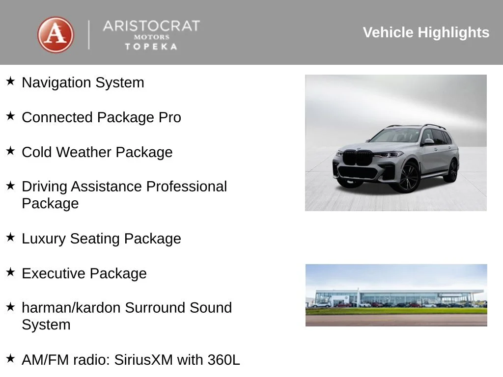 Used 2021 BMW X7 M50i with VIN 5UXCX6C04M9H68221 for sale in Kansas City
