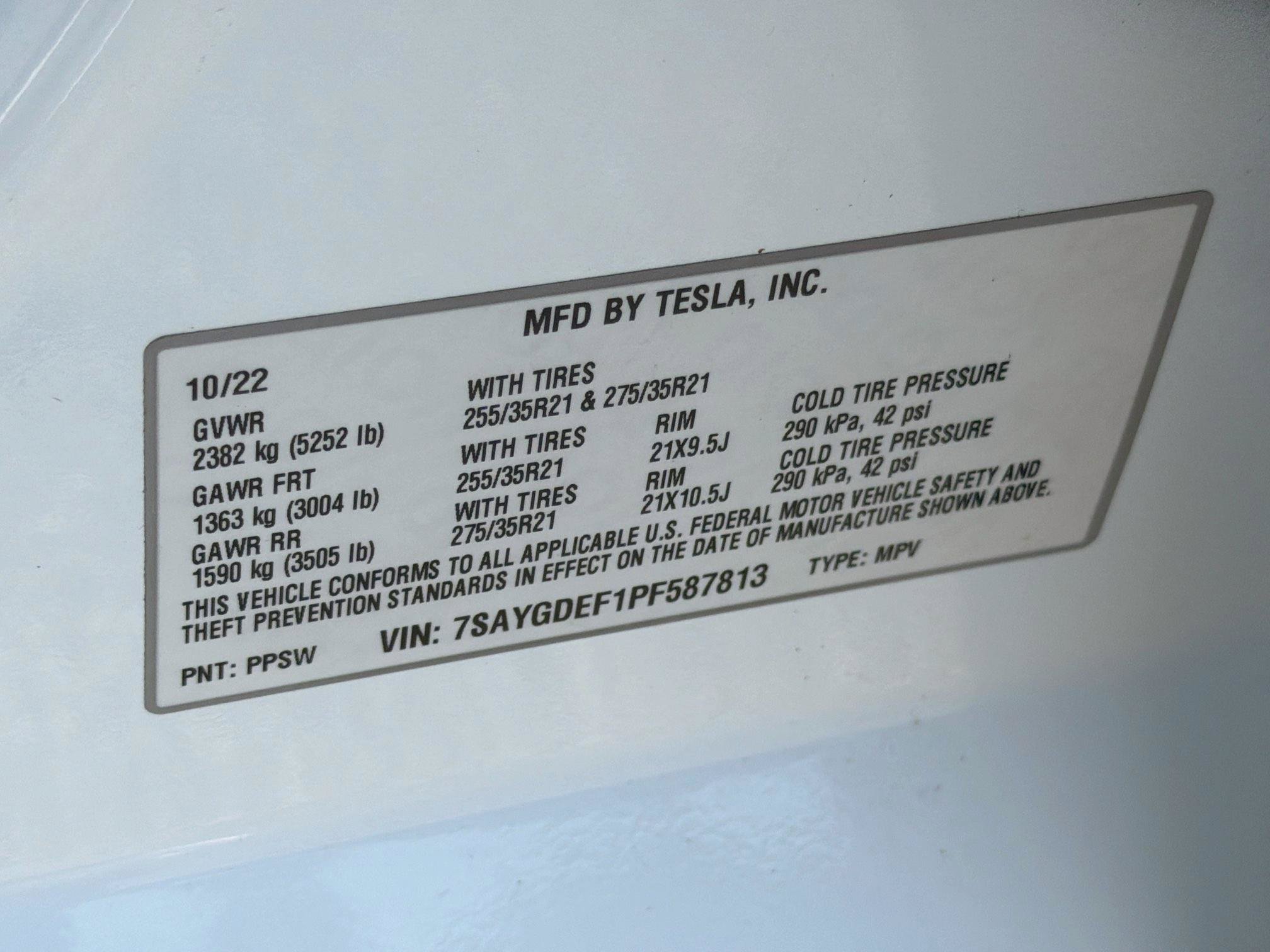 Used 2023 White Tesla Performance image 43