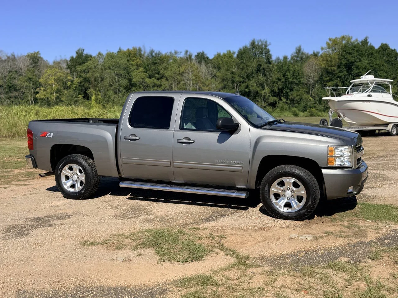 Used 2013 Gray Chevrolet LTZ 4x4 4dr Crew Cab 5.8 ft. SB image 7