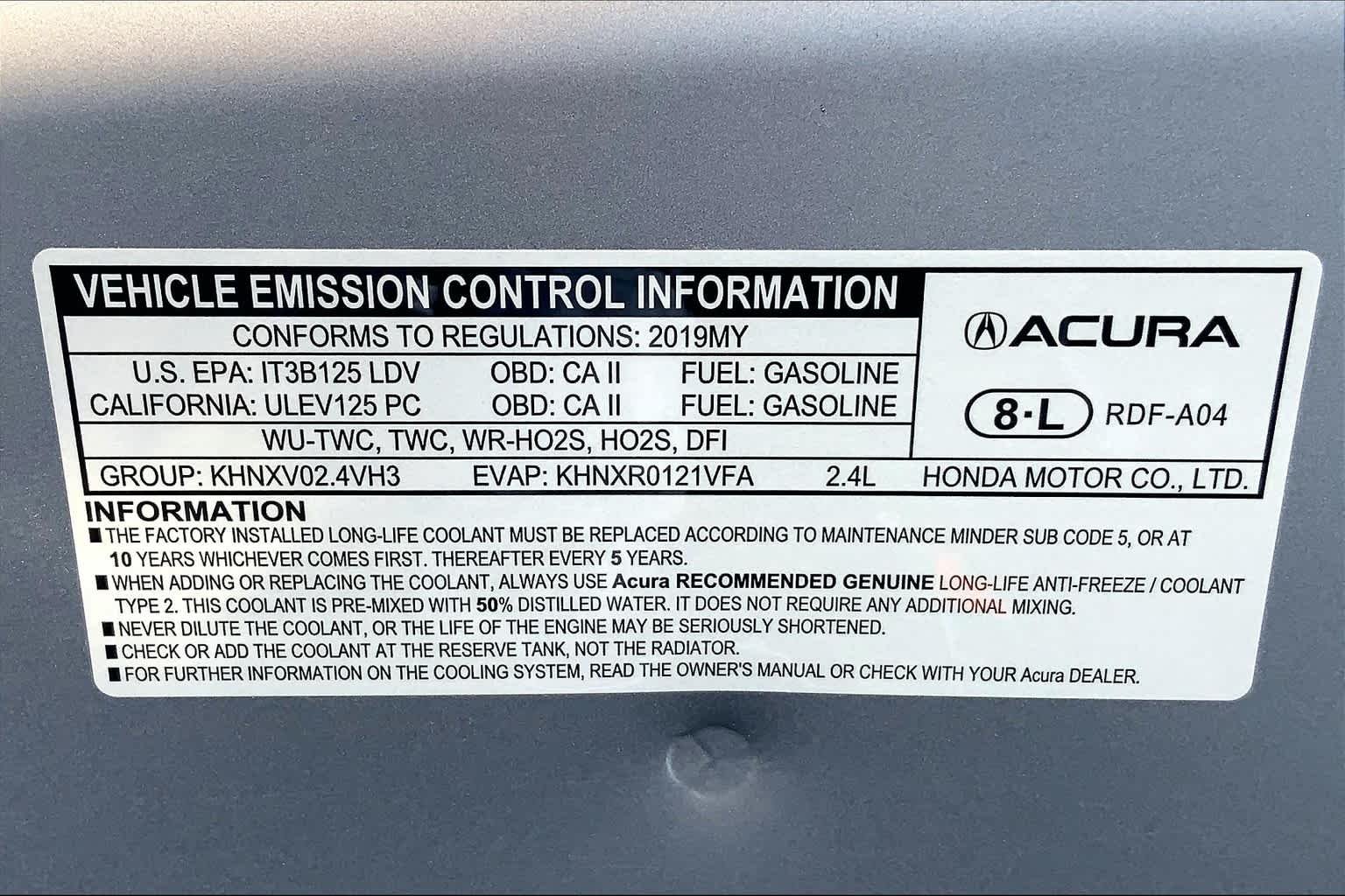 Certified Used 2019 Lunar Silver Metallic Acura  image 30