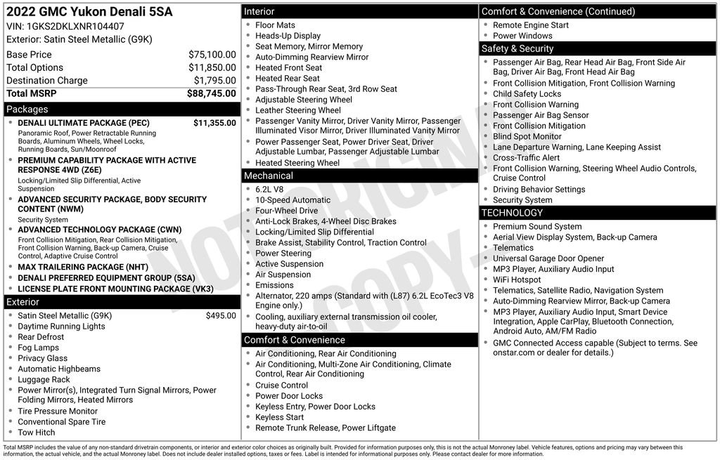 Used 2022 Gray GMC Denali image 7