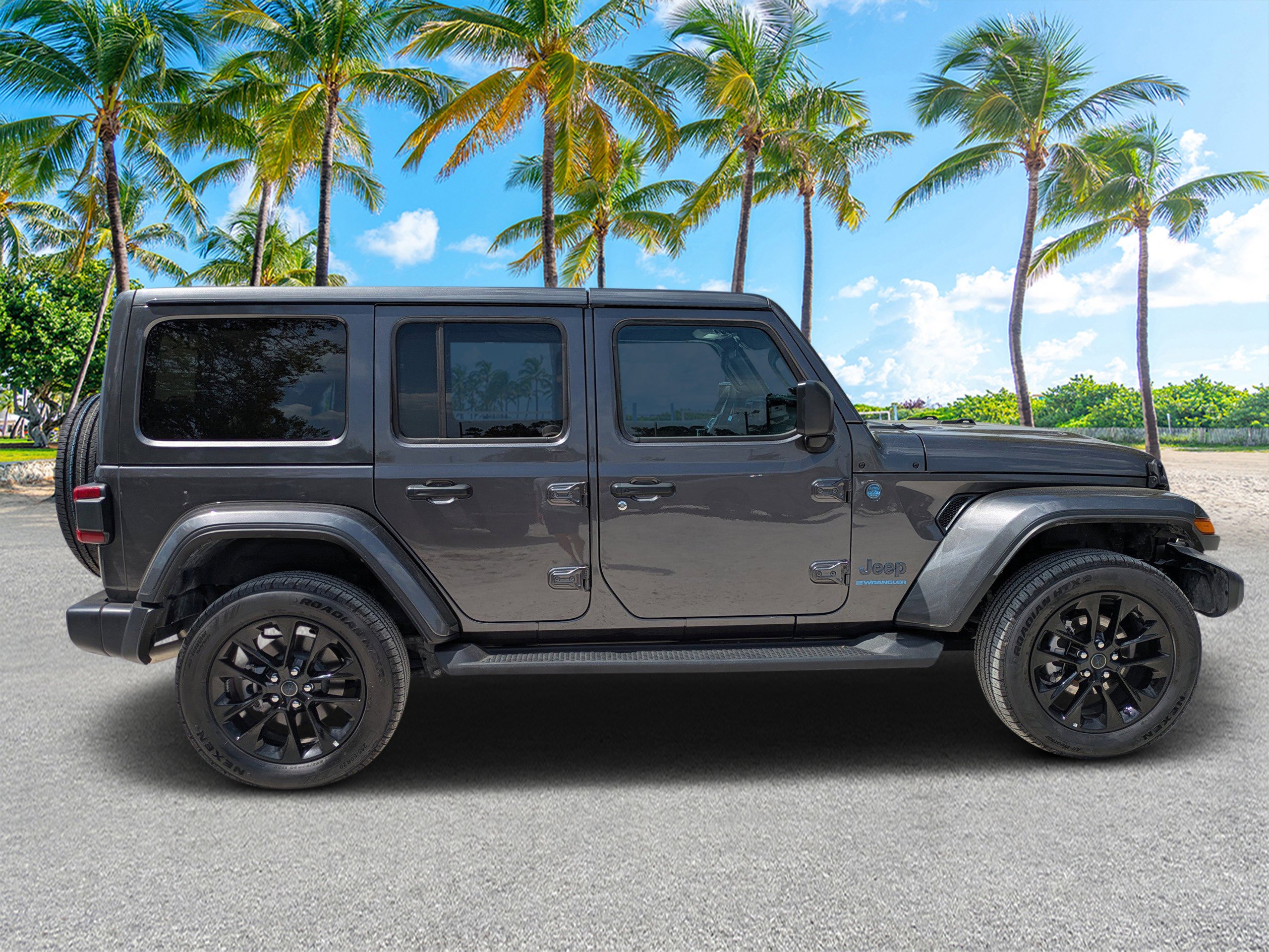 Certified 2025 Jeep Wrangler 4xe Sahara 4XE with VIN 1C4RJXP65SW577923 for sale in LaBelle, FL