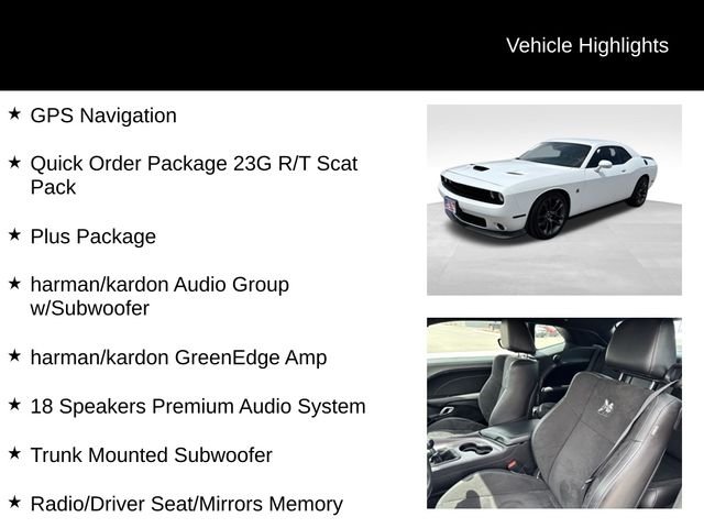 Certified Used 2023 White Dodge R/T Scat Pack image 8