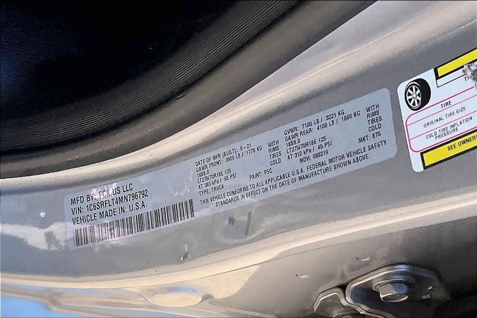 Used 2021 Billet Silver Metallic Clearcoat Ram Rebel image 34