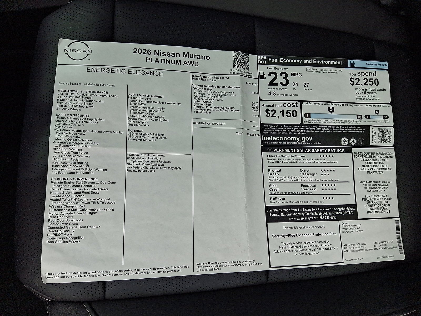 New 2026 Everest White Pearl TriCoat Nissan Platinum image 11