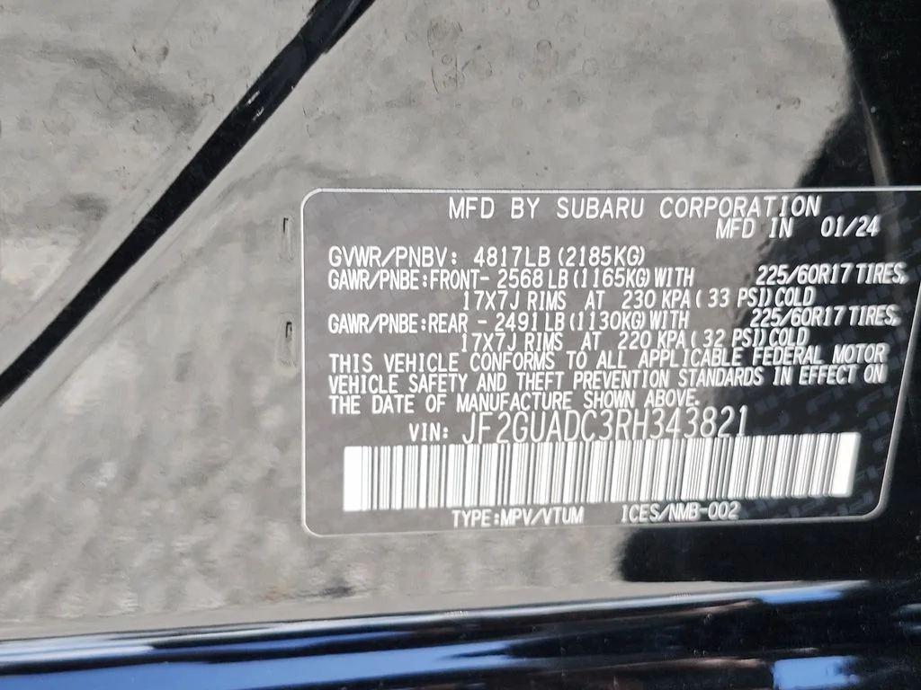 Certified Used 2024 Black Subaru Premium image 32