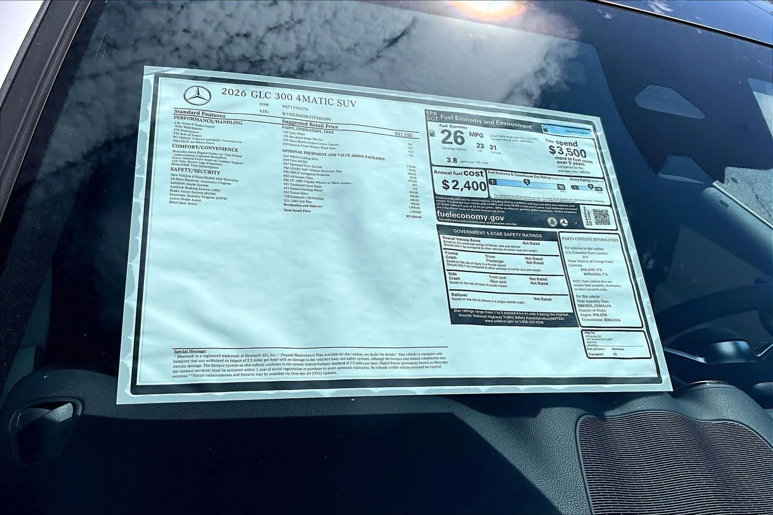 New 2026 Polar White Mercedes-Benz GLC 300 image 16