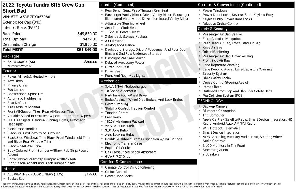 Used 2023 White Toyota SR5 image 4